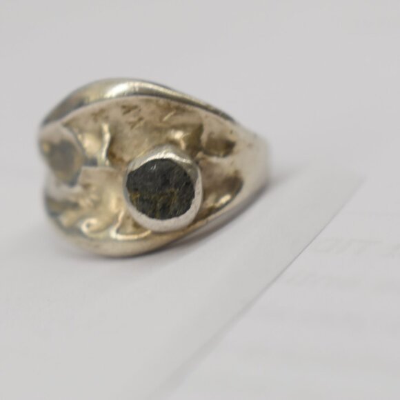 Vidal Aragon Sterling Silver Ring • Kingman Turquoise • Navajo Artisan Vintage - Picture 1 of 5